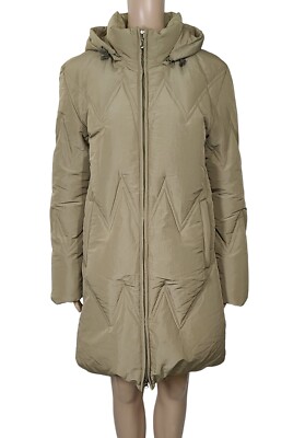 STEILMANN ECHTE DOWN Light Green Quilted Hooded Puffer Coat Sz M