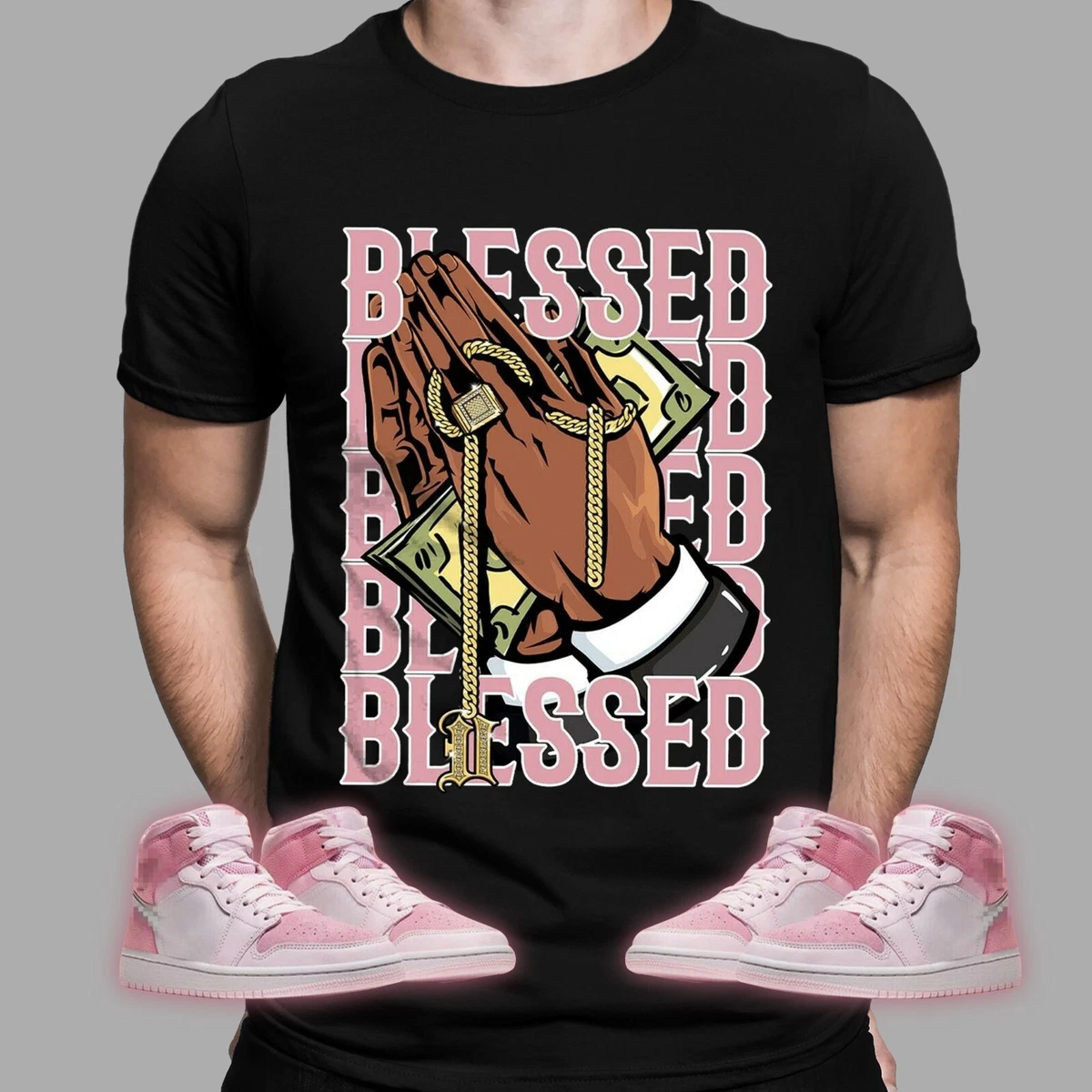 Pink jordan 11 best sale shirt