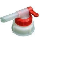 Auslaufhahn f&uuml;r 2/5/10-Liter Gebinde, Deckel-&Oslash; 55 mm Kanister Met Dosierhahn