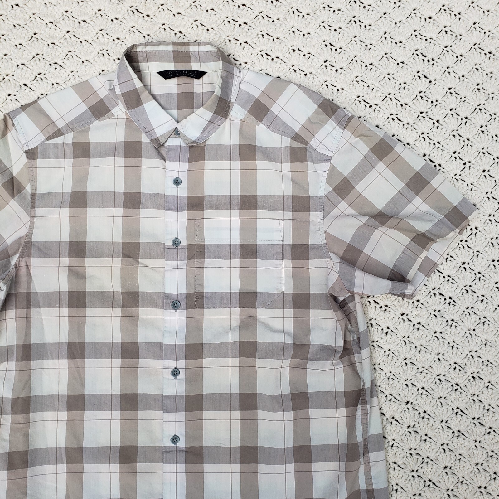 Camicia Arc'teryx da uomo Brohm a quadri maniche corte escursionismo outdoor marrone grande