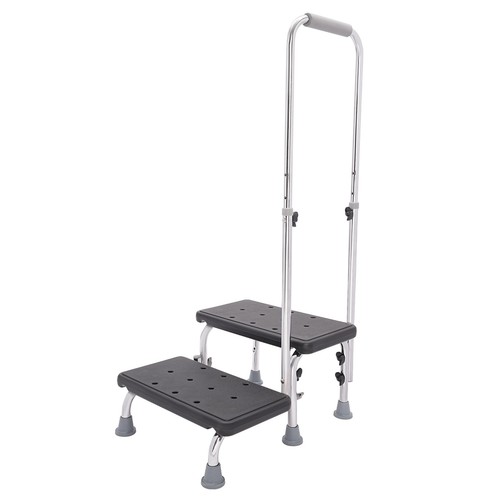 2 Step Stool with Handle for Elderly,Heavy Duty 2 Step Stool with Handrail - Picture 5 of 37