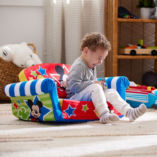 Marshmallow Furniture Kids 2-in-1 Flip Open Foam Compress Sofa Bed, Mickey Mouse - Picture 10 of 12