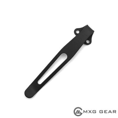 (Black) Custom Titanium Low Rider Pocket Clip Made for Kershaw Knockout Knife