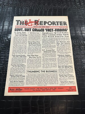 JULY 21 1938 HOLLYWOOD REPORTER vintage movie magazine FACT FINDING