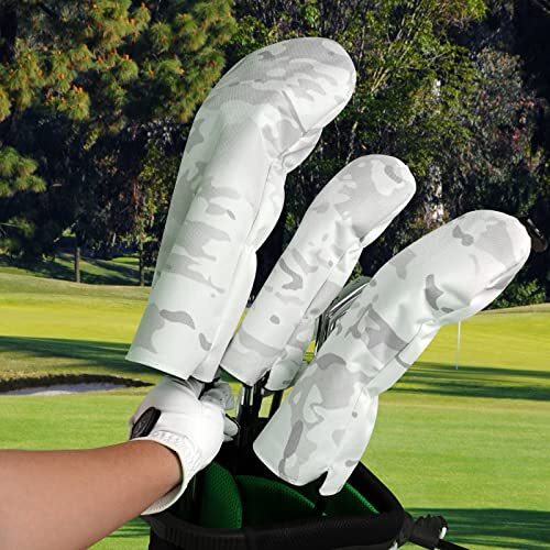 3 Pack Golf Club Head Covers for Driver Fairway Woods and Hybrid Camouflage W...