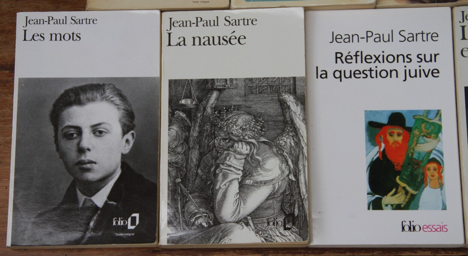 JEAN-PAUL SARTRE - LOT DE 9 LIVRES - FOLIO - DE 1971 à 2005 - BON ETAT