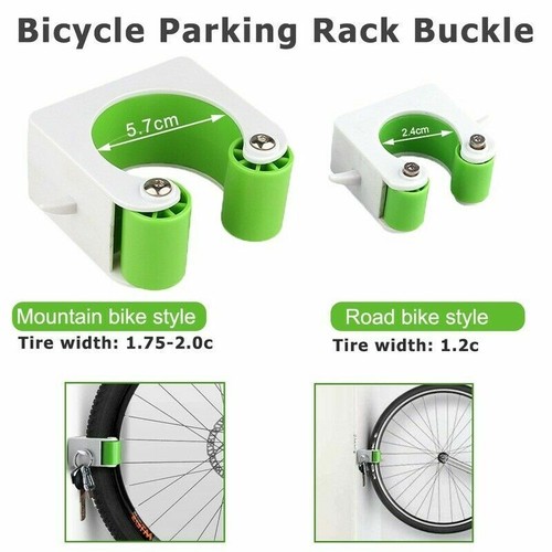 1Pair Bicycle Wall Mount Hook Buckle Bike Parking Rack Cycling Display Stand - Picture 6 of 16
