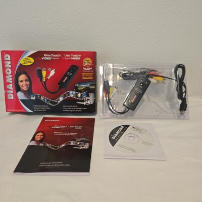 Diamond VC500 USB 2.0 One Touch VHS to digital file and DVD Converter DVD NISB