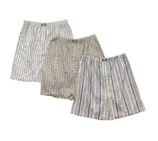 3-Pack Mens Boxer Briefs Plaid 100 Cotton Underwear Shorts Trunk Youth Size M