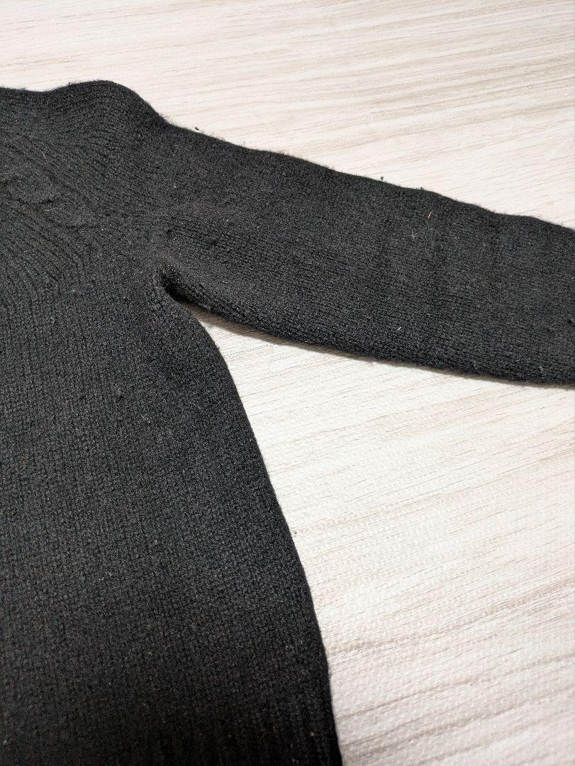 マーガレットハウエル　WOOL CAMEL JUMPER KNIT　ブラック Margaret Howell Camel Blend Wool Cable Knit Sweater Size II
