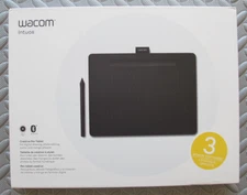 Wacom Intuos Medium Bluetooth Graphics Drawing Tablet Black