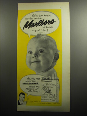 1951 Marlboro Cigarettes Ad - You're darn tootin my dad smokes Marlboro