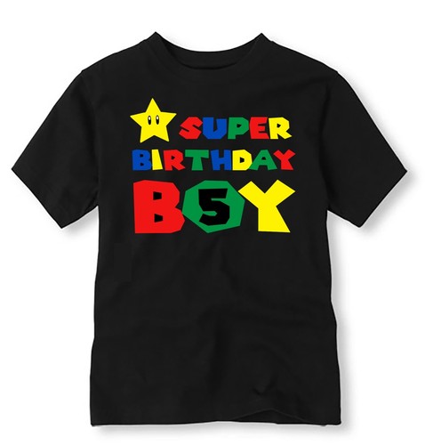 Super Birthday Boy Birthday Shirt, Super Mario Birthday Shirt, Super Boy Shirt - Picture 3 of 4