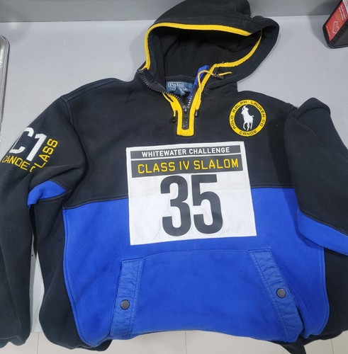 Polo Ralph Lauren CANOE C1 RIVER SLALOM 1/4 Zip Fleece SWEATSHIRT JACKE LARGE - Bild 1 von 12