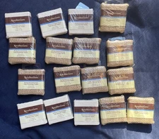 17 mini stretched craft canvas 2 inch square 11 burlap 6 white 