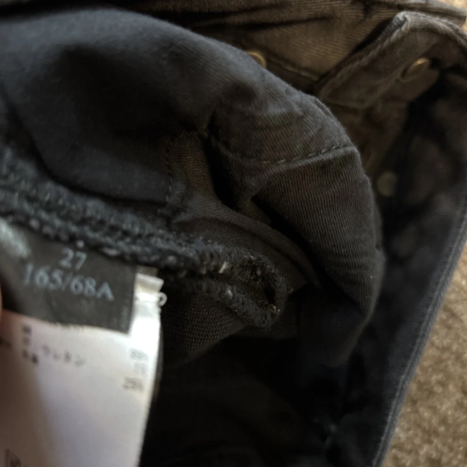 Pantalones de mezclilla All Saints Stilt tiro alto ajustados negros para mujer talla 27 negro azabache Foto 2 de 4