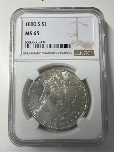 1880 S Morgan Silver Dollar NGC MS-65