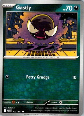 Gastly Common ME: Ascended Heroes 123/217 NM Saboteri