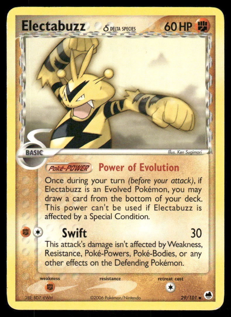 2006 Pokemon Electabuzz Uncommon Dragon Frontiers 29/101 DMG