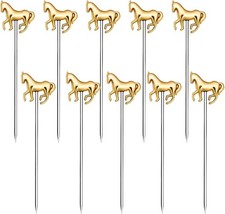 10 PCS Horse Cocktail Picks, Metal Cocktail Picks, Cocktail Skewers for Drinks,