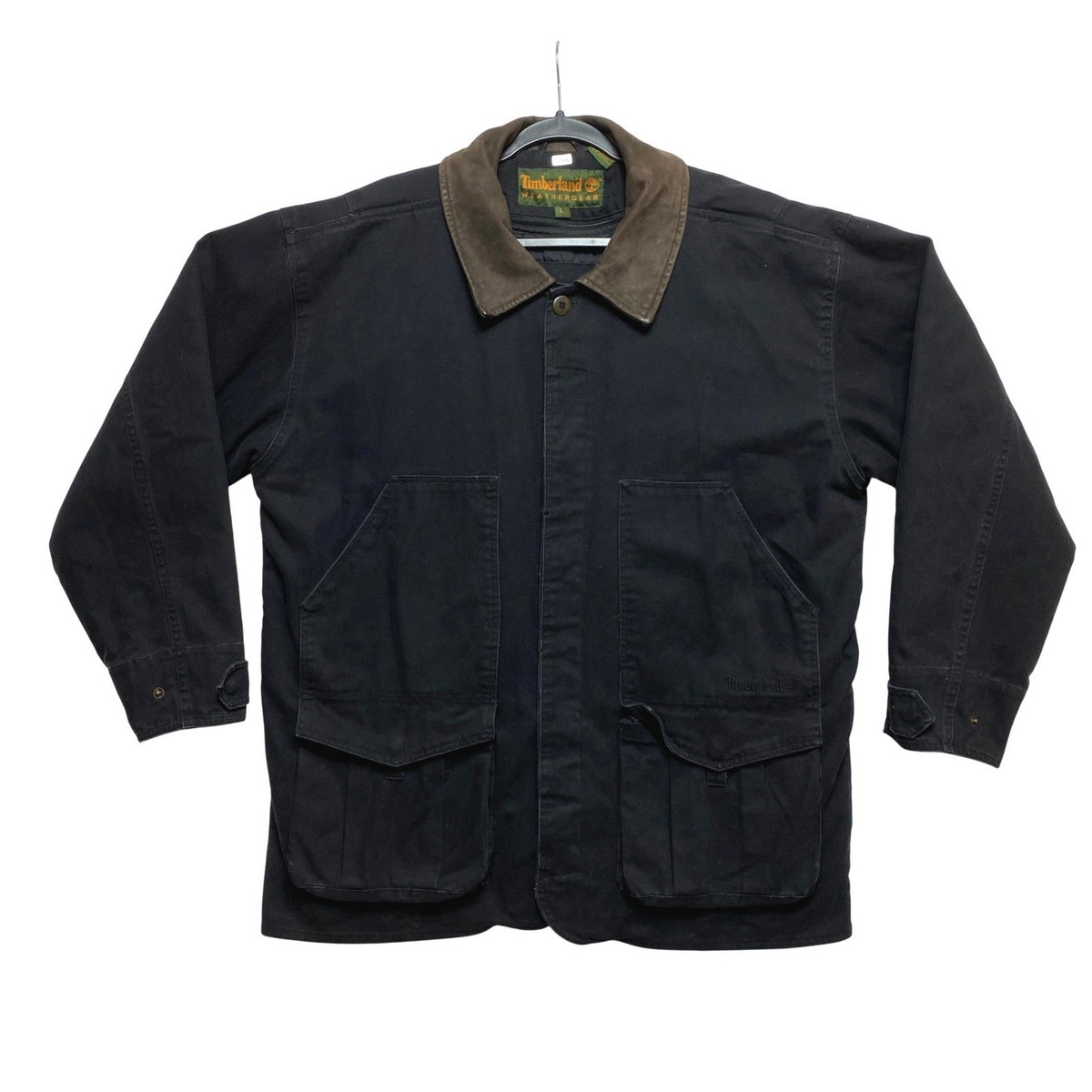 VINTAGE Timberland Weathergear Barn Coat Jacket Mens Large Black