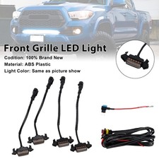 Smoked Lens Amber Light Front Grille LED Light Kit Fit Toyota Tacoma 2016-2023 T