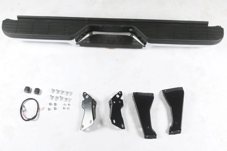 Chrome Steel Rear Bumper Assembly Compatible with 1988-2000 Chevy Silverado GMC - Image 3 of 4