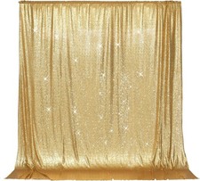 Gold Sequin Backdrop 6x6ft High-Density 3mm Sparkly Photo Background Back Drop