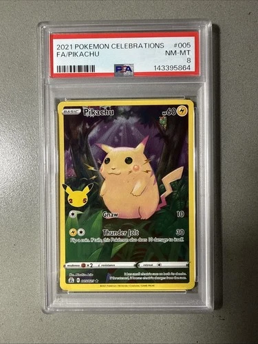 2021 Pokemon Celebrations FA/Pikachu #005 PSA 8
