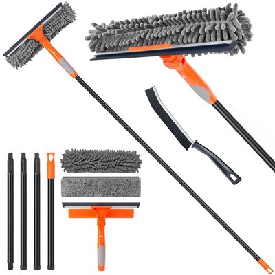 Window Cleaner Tool for Home, 59.5'' Squeegee Kit for Car Windshield, Shower ...