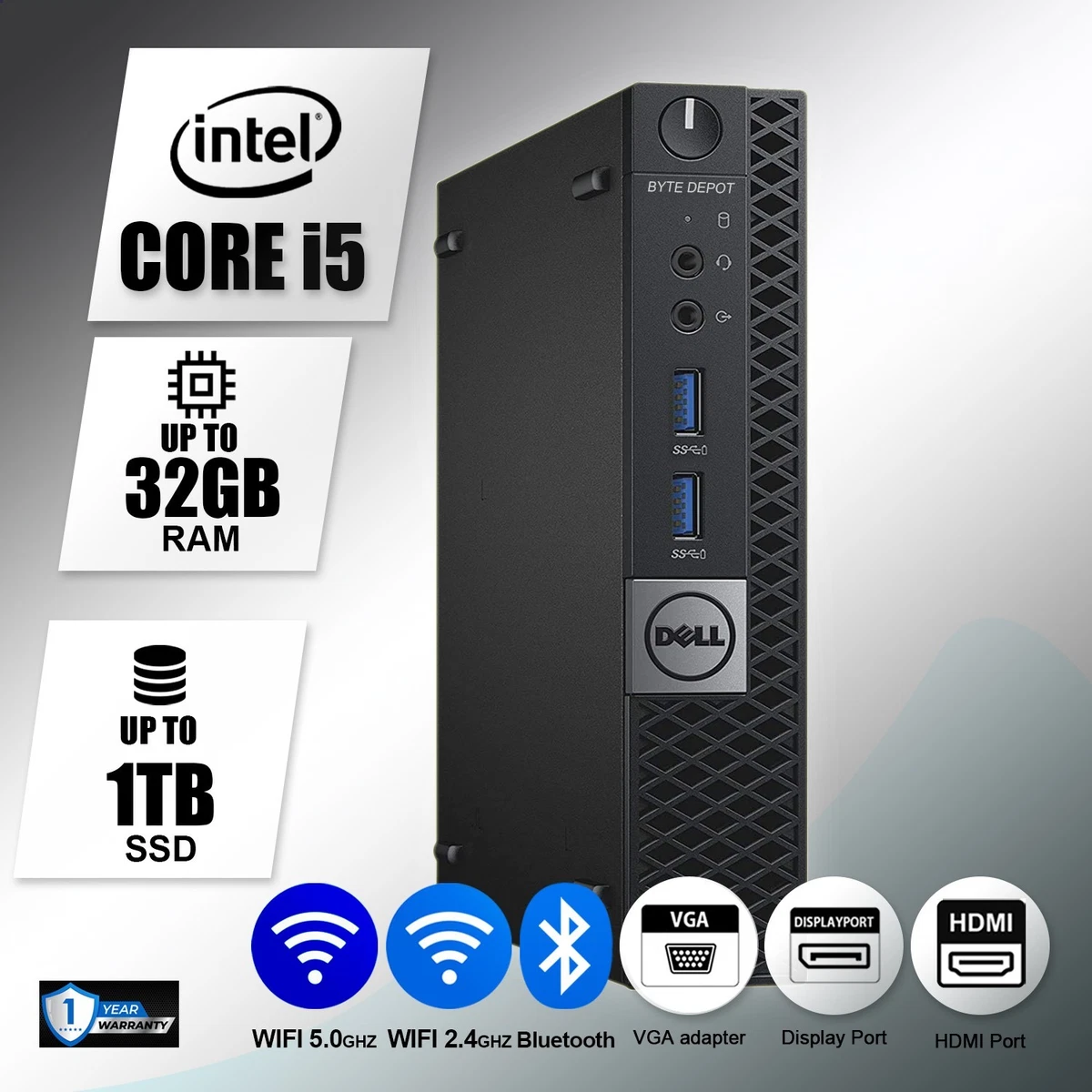 Windows 10 Intel Core i5 8th Gen. 8 GB RAM PC Desktops & All-In
