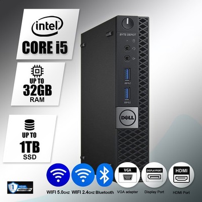 DELL Mini Desktop PC Computer i5 8th, Up to 16GB RAM 2TB SSD,Windows 11, WiFi BT