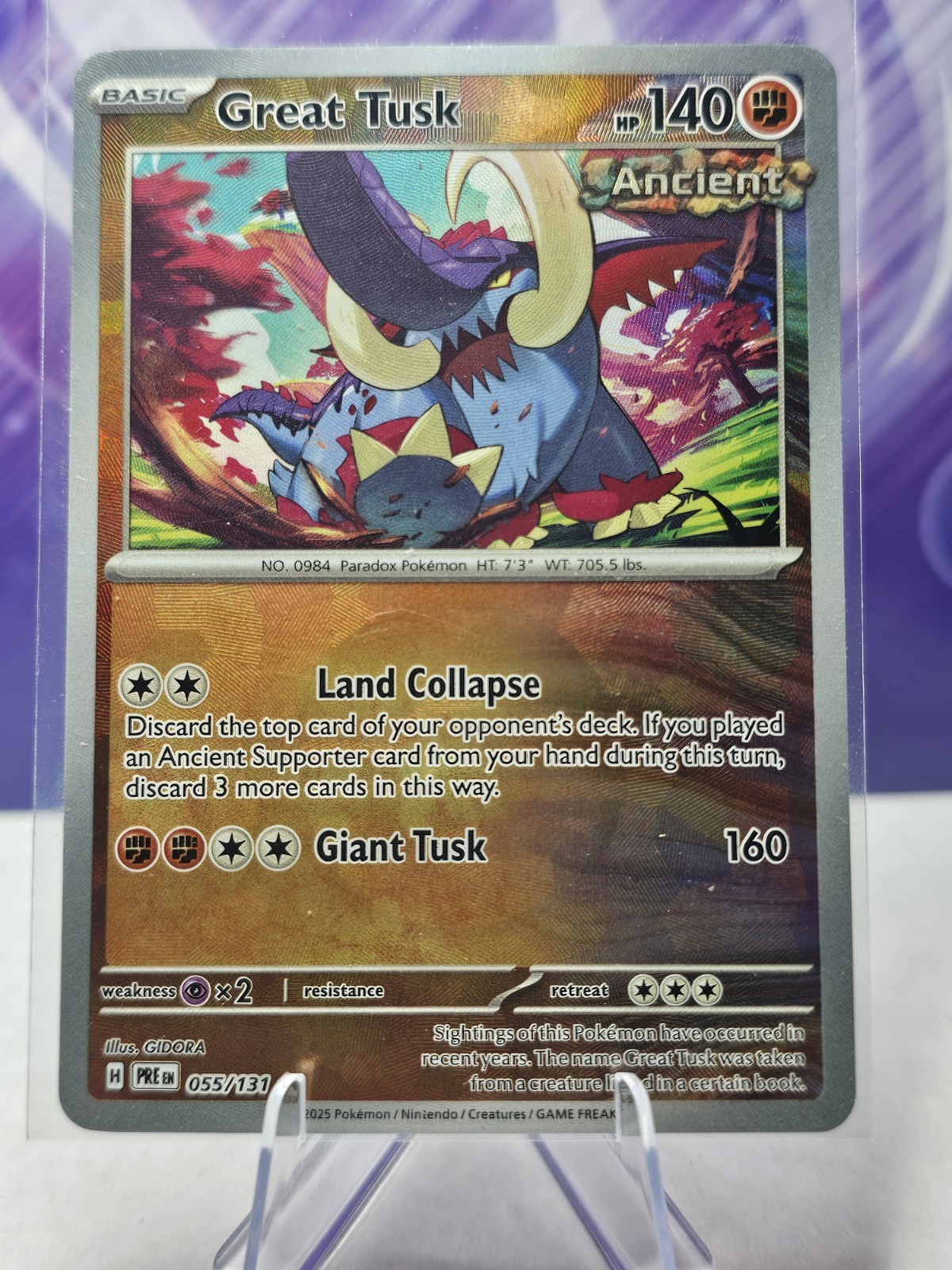 Great Tusk (Poke Ball Pattern) 055/131 Prismatic Evolutions Holo