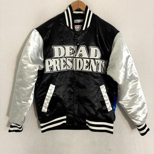 Headgear Classics Dead Presidents Satin Bomber Jacket Mens M Street Hip Hop