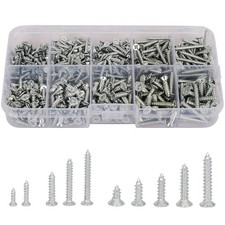 Self Tapping Small Screws For Wood, 535pcs M2 M2.5 M3 Small Wood Screws Flat Set