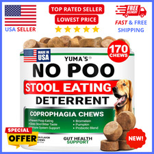 Dog Coprophagia Deterrent Chews 170ct Probiotic Digestive Stool Eating Aid