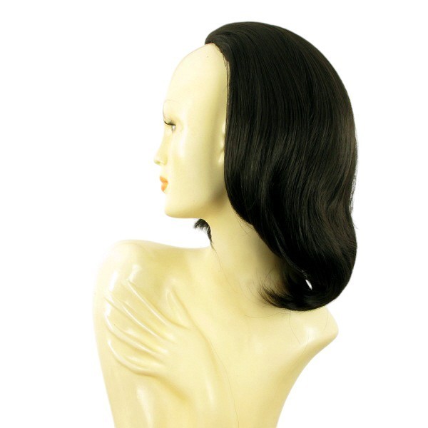 Demi-perruque châtain foncé 40cm idéale pour rayonner lors de vos soirées