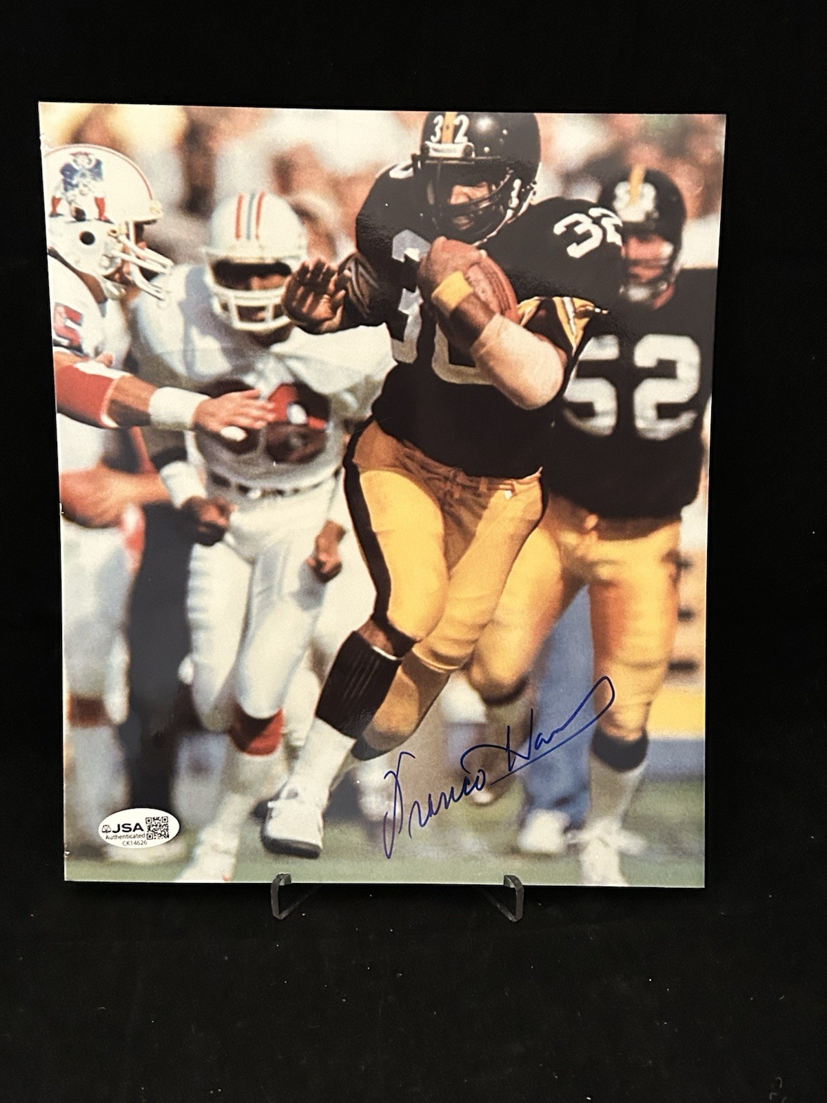 Harris Autographed Signed Pittsburgh Steelers Franco HOF 8x10 Photo JSA COA 