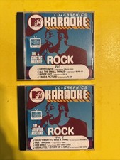 MTV KARAOKE CD  GRAPHICS ROCK VOL. 1  VOL. 2 - LIKE NEW - FAST FREE SHIPPING