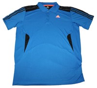 Herren T-SHIRT Polo Poloshirt Climacool Shirt Adidas Blau X19482 Kurzarm Gr. S