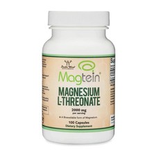 Magtein Magnesium L-Threonate   High Absorption Dietary Supplement 100 Capsules