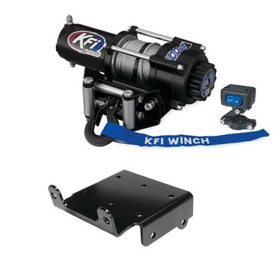 KFI Winch Kit 2500 lb For Suzuki King Quad 750 4x4/AXi 2008-2020 (Steel Cable)