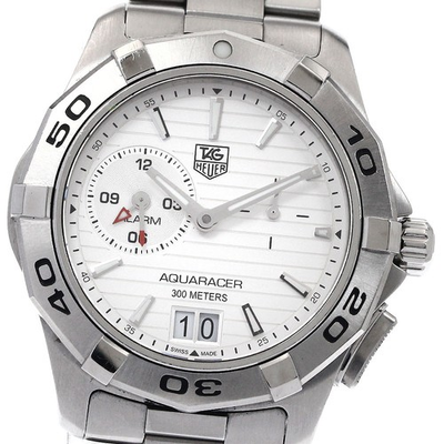 #ad TAG HEUER Aqua racer WAP111Y Grand date alarm Quartz Men#x27;s Watch 899775 $678.30