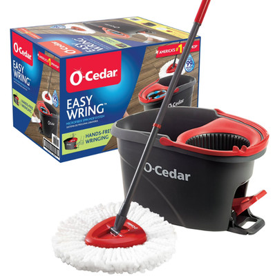 O-Cedar EasyWring Spin Mop & Bucket System Microfiber Floor Cleaning Set