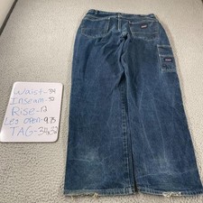 Dickies Carpenter Denim dark blue jeans pants size 34x32 workwear outdoor