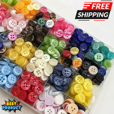 300PCS Assorted Sewing Buttons Mixed Colorful Round Craft Buttons DIY Sewing UK