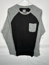 2 X IST Men  s S Crewneck Sweatshirt Gray Black Trim Heather MNWT 68