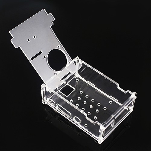 For Raspberry Pi 4 Model B Clear Acrylic 3.5" inch Enclosure Case w/Cooling Fan - Afbeelding 5 van 10
