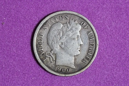 ESTATE FIND 1900 BARBER DIME #K60163