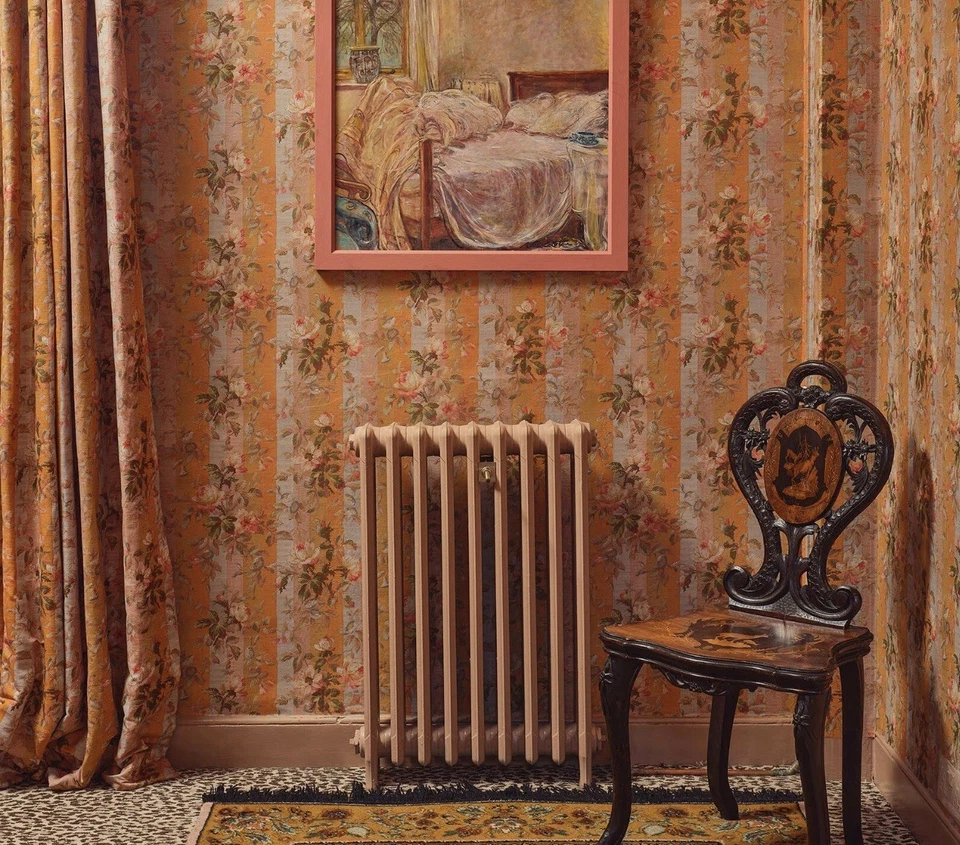 Anthropologie House of Hackney Rainbow Rose Wallpaper Dusk Stripe 9' 10" x 5' 9" - Image 3 of 4